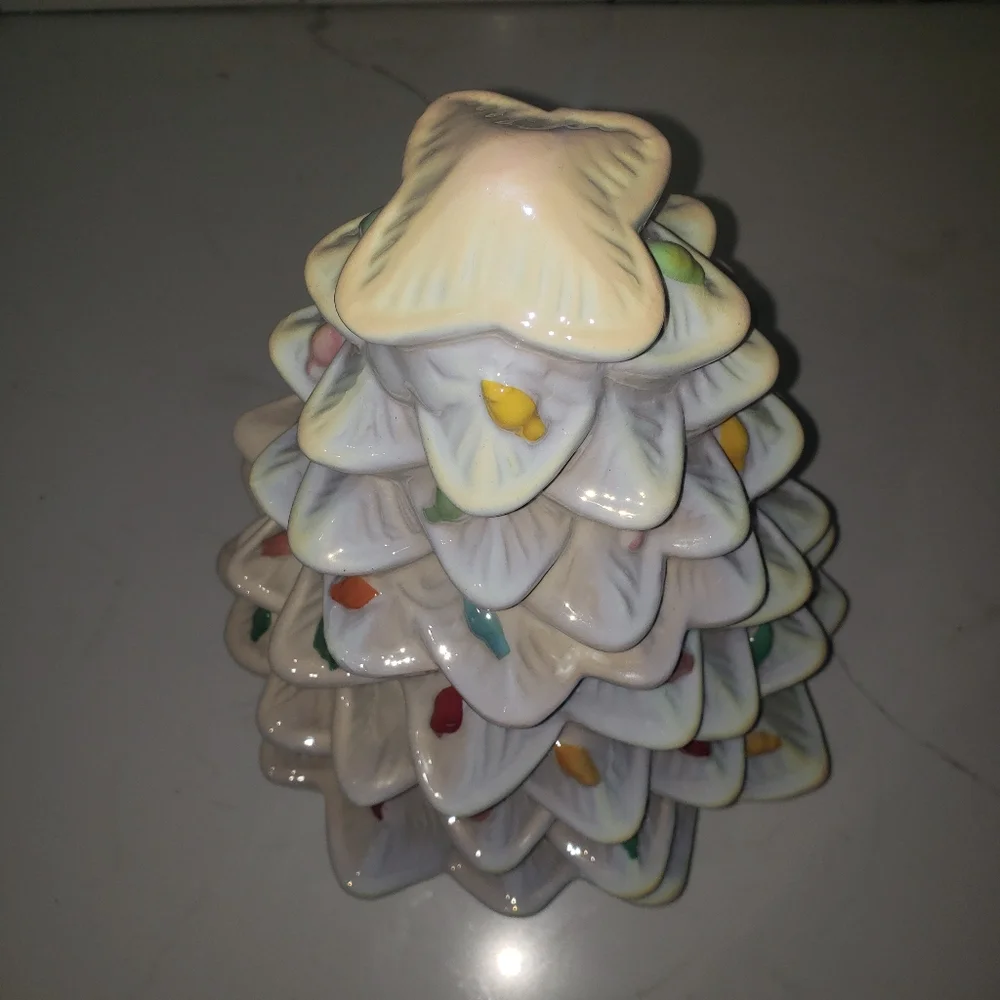 Transpac iridescent Christmas tree Cookie Jar